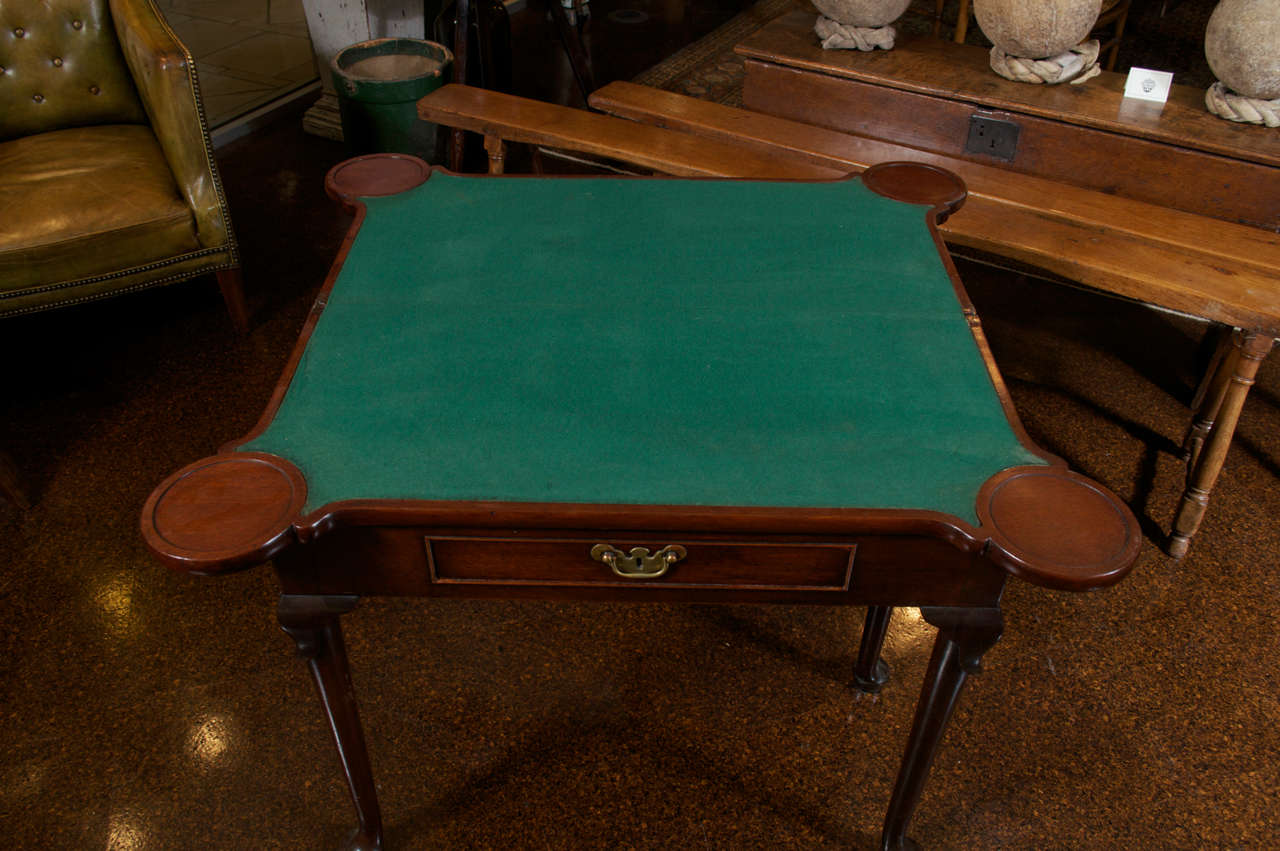 18th Century and Earlier Georgian Mahogany Game Table, English Circa 1780 For Sale